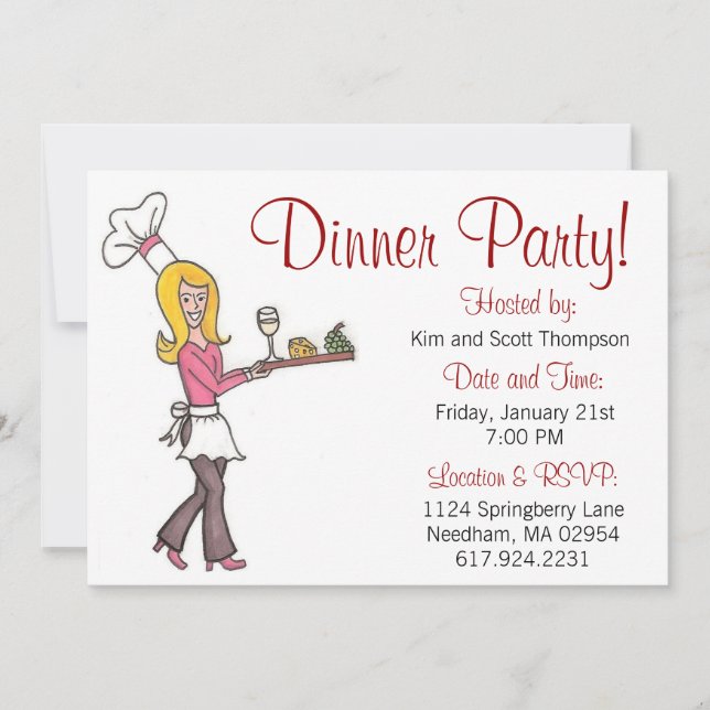 Dinner Party Invitation (Front)