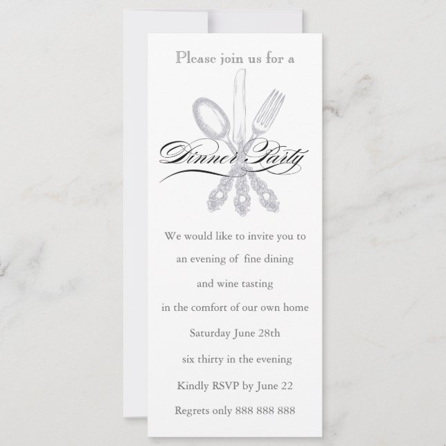 Dinner Party Invitation (Front)