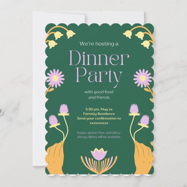 Dinner Party Invitation Elite (Front)