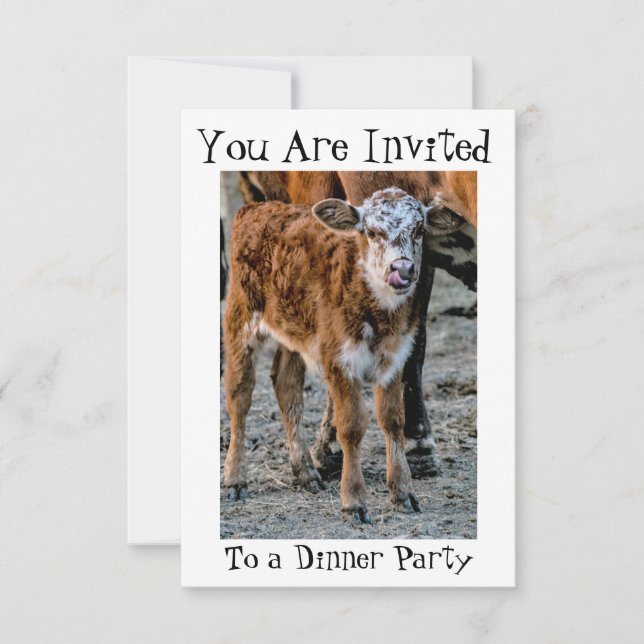 Dinner Party Invitation ~ Funny ~ Humerous (Front)