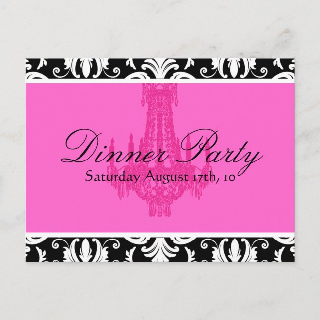Dinner Party Invitation Postcard (Front)