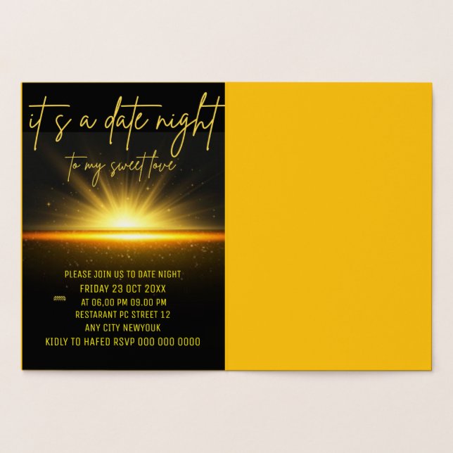Dinner Party Invitation Template | Editable Birthd (Inside)