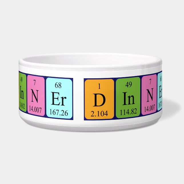 Dinner periodic table name pet bowl 2 (Right)