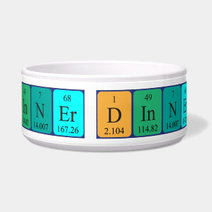 Dinner periodic table name pet bowl 2A
