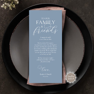 Dinner Place Setting Thank You Calligraphy Card