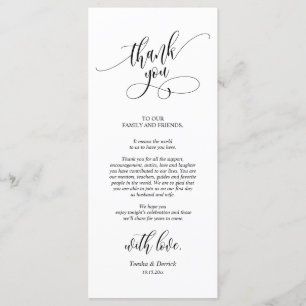 Dinner Place Setting Thank You Calligraphy Cards