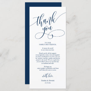 Dinner Place Setting Thank You Calligraphy Cards 