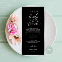 Dinner Place Setting Thank You, Classy Black Card