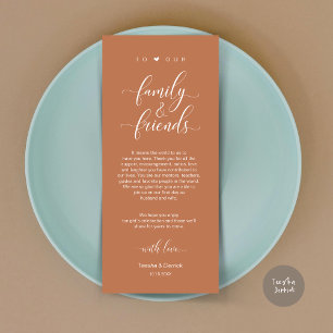 Dinner Place Setting Thank You, Copper Rust Card