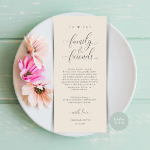 Dinner Place Setting Thank You, Cream Grey Card