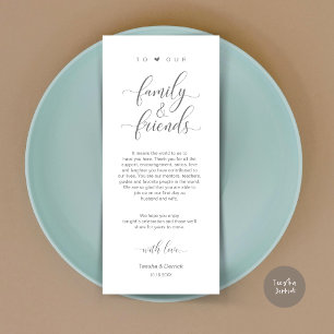 Dinner Place Setting Thank You, Dark Grey Card