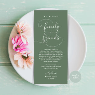 Dinner Place Setting Thank You Modern Elegant Card