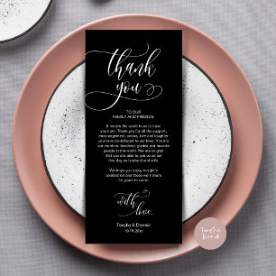 Dinner Place Setting Thank You, Modern Script Card
