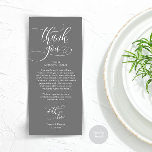 Dinner Place Setting Thank You, Modern Script Card