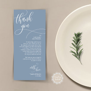 Dinner Place Setting Thank You, Modern Script Card