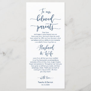 Dinner Place Setting,, Thank You Navy Blue, Card