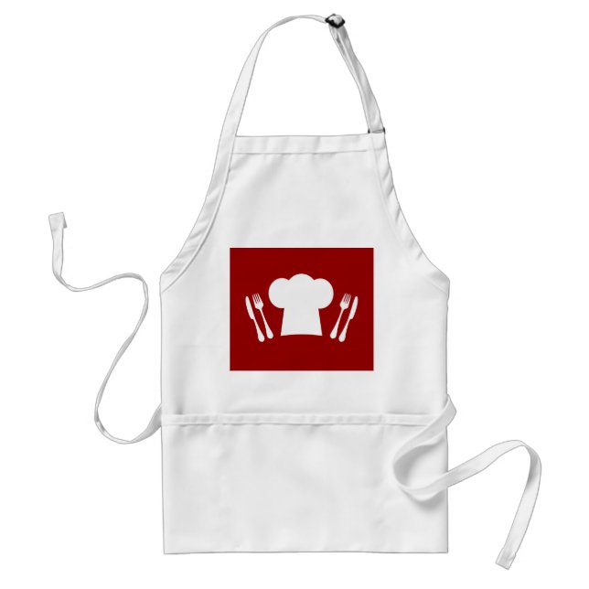 Dinner Time Master Chef Cute Hat and Cutlery Standard Apron (Front)