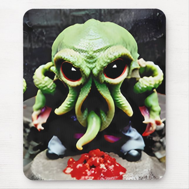 Dinner with Cthulhu Mouse Pad (Front)