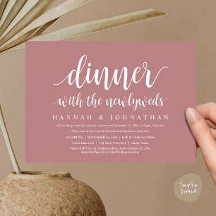 Dinner with the newlyweds, Wedding Elopement Invitation