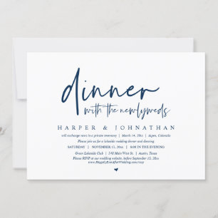Dinner with the Newlyweds, Wedding Elopement Party Invitation