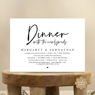 Dinner with the Newlyweds, Wedding Elopement Party Invitation