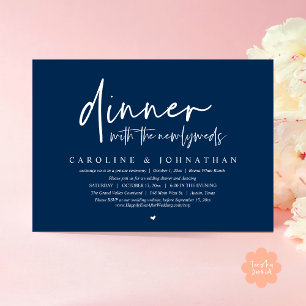 Dinner with the Newlyweds, Wedding Elopement Party Invitation