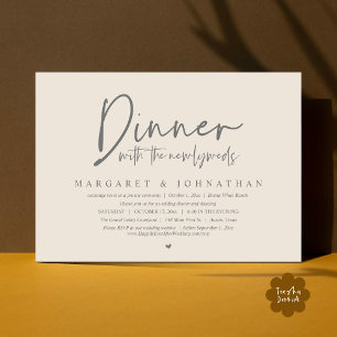 Dinner with the Newlyweds, Wedding Elopement Party Invitation