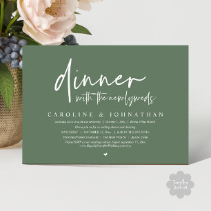Dinner with the Newlyweds, Wedding Elopement Party Invitation