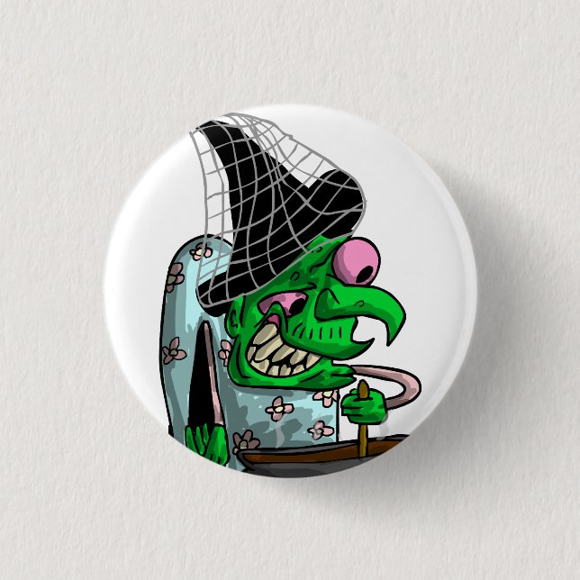 Dinnerlady Witch 3 Cm Round Badge (Front)