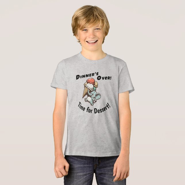 Dinner's Over. Time for Dessert Tri-Blend Shirt (Front Full)