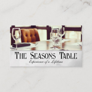 Dinnerware and Glassware Restaurant Business Card