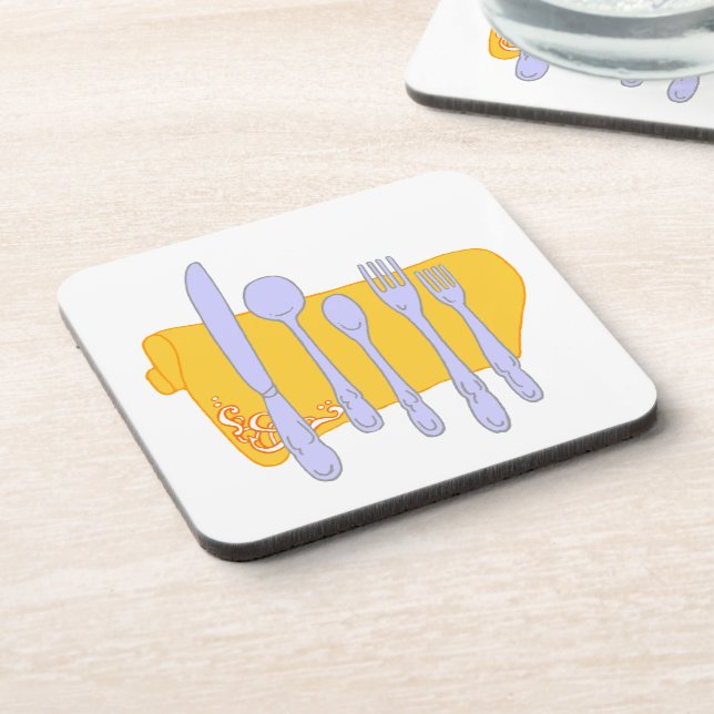 Dinnerware Cooking Design Template Coaster (Left Side)