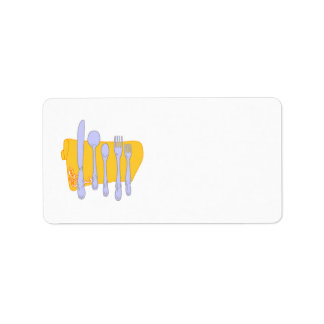 Dinnerware Cooking Design Template Label