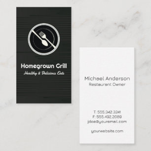 Dinnerware Logo Restaurant Business Card