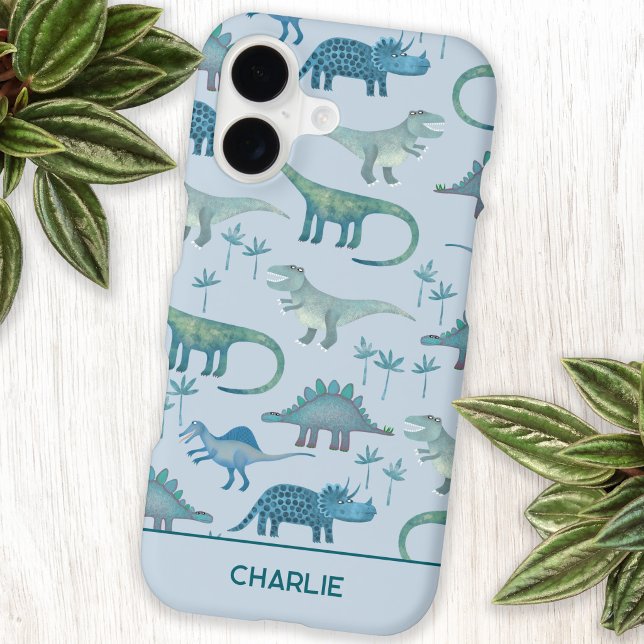 Dinnosaurs Personalized Name (Fun personalized custom name dinosaur cell phone case)