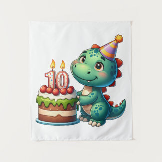 Dino 10th Birthday Tapestry