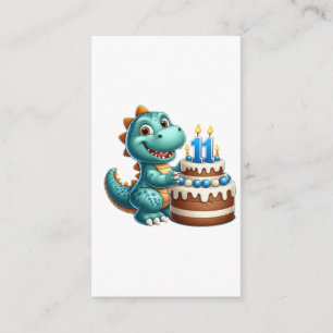 Dino 11th Birthday Enclosure Card