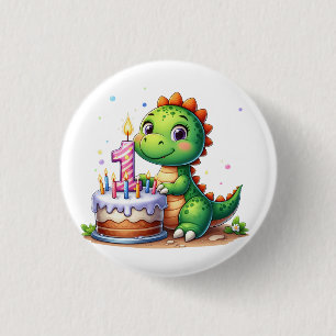 Dino 1st Birthday 3 Cm Round Badge