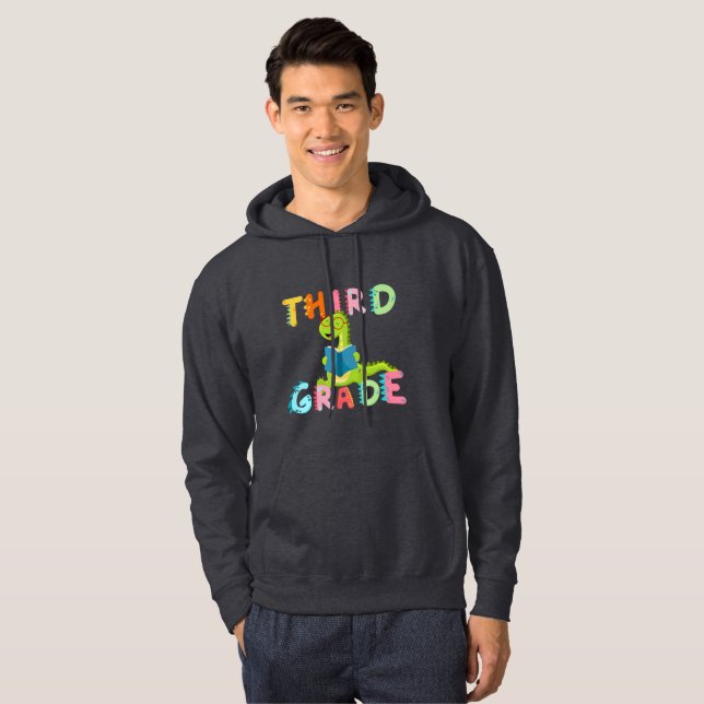 Dino 3rd GRADE Squad teacher student shcool Hoodie (Front Full)