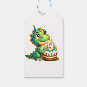 Dino 9th Birthday Gift Tags