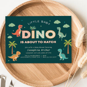 Dino About to Hatch Dinosaur Baby Shower Invitation