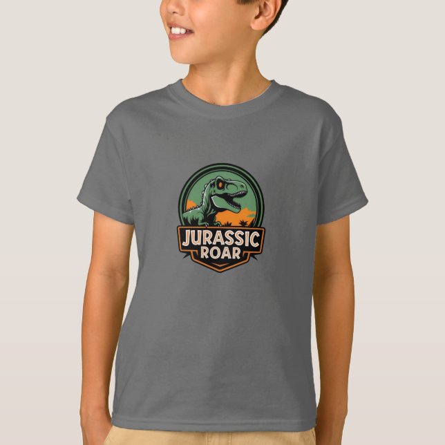 Dino Adventures Kids’ T-Shirt (Front)