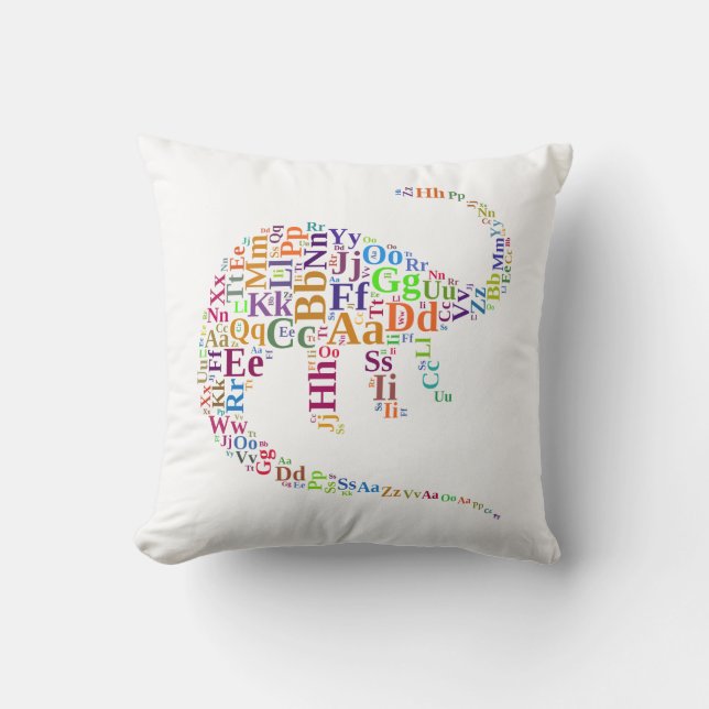 Dino alphabet cushion (Front)