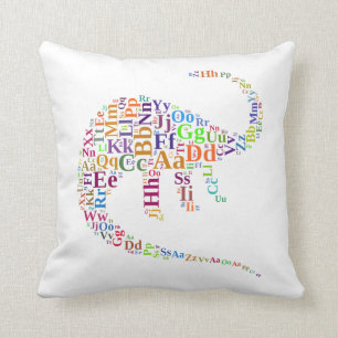 Dino alphabet cushion