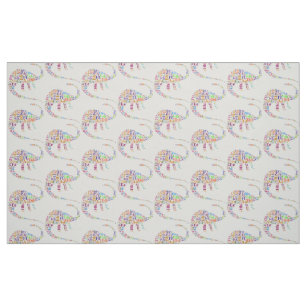 Dino alphabet fabric
