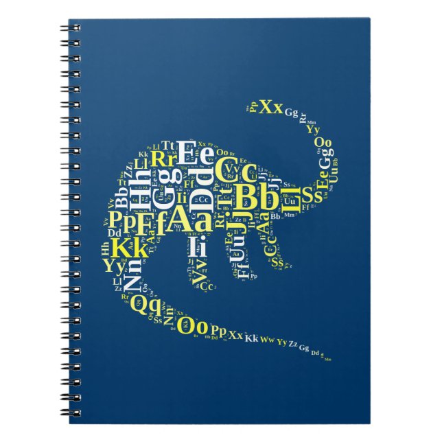 Dino alphabet spiral notebook (Front)