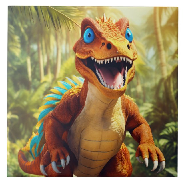 Dino-astic Birthday Tile (Front)
