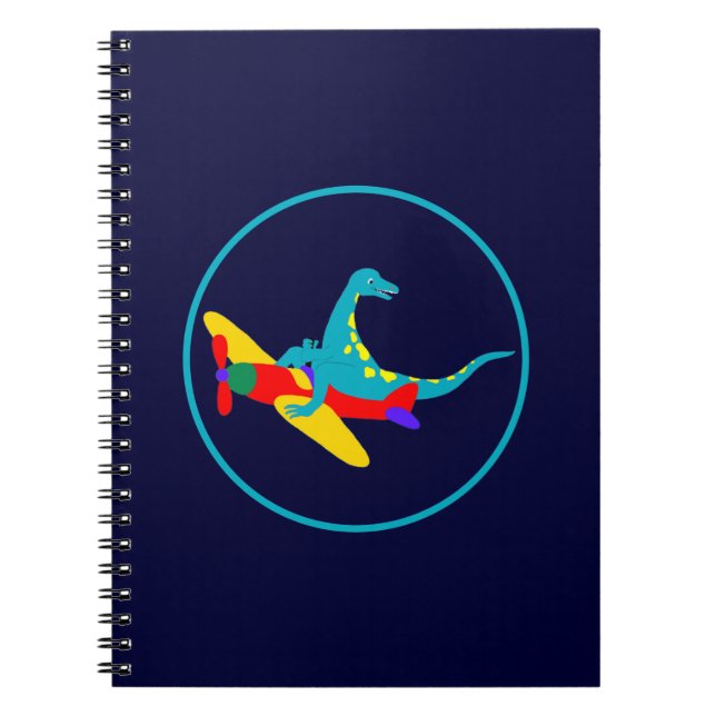 Dino Aviator Spiral Notebook (Front)