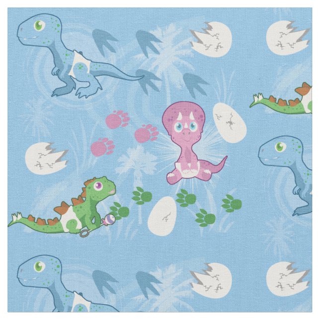 Dino Babies Fabric (Close Up)