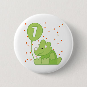 Dino Baby 1st Birthday 6 Cm Round Badge